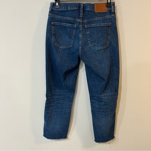 J. Crew Vintage Straight Dark Wash High Rise Cropped Button Jeans Size 26” - Picture 4 of 7